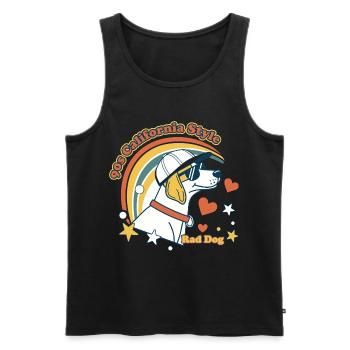 90er Jahre California Rad Hund - Männer Premium Bio Tank Top - Schwarz - Vorne - AI Model Male 178 light (178cm)