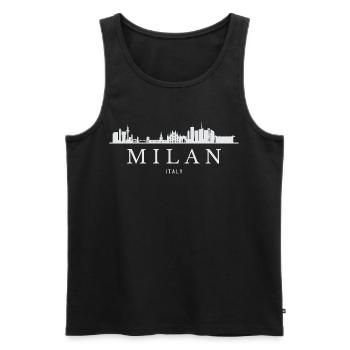 Mailand Skyline, Mailand, Italien - Männer Premium Bio Tank Top - Schwarz - Vorne - Michal (187cm)
