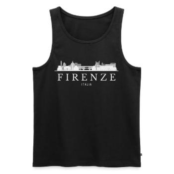 Florence Skyline, Florence Italy - Men's Premium Organic Tank Top - black - Front - Michal (187cm)