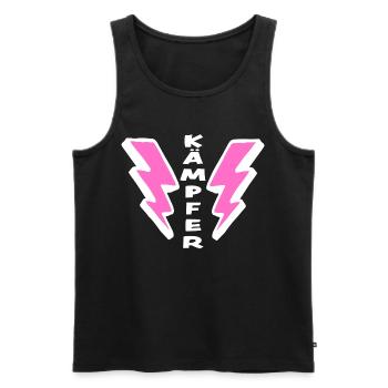 Mutmacher Geschenk: Kämpfer - Männer Premium Bio Tank Top - Schwarz - Vorne - AI Model Male 178 light (178cm)