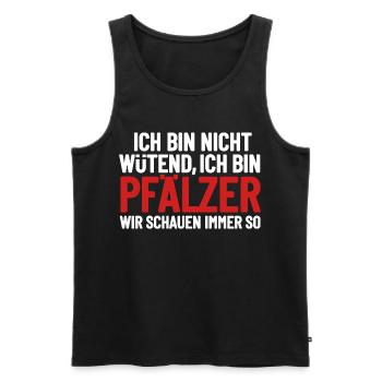 I'm not angry - I'm Palatine - Men's Premium Organic Tank Top - black - Front - AI Model Male 178 light (178cm)