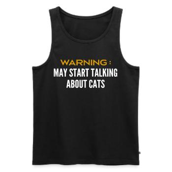Be careful can talk about cats - Men's Premium Organic Tank Top - black - Front - AI Model Male 178 light (178cm)