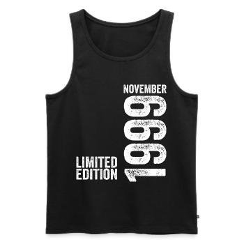 November 1999 Limited Edition November 1999 - Men's Premium Organic Tank Top - black - Front - Michal (187cm)