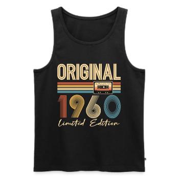 65th Birthday 65th Anniversary Original 1960 - Men's Premium Organic Tank Top - black - Front - AI Model Male 178 light (178cm)