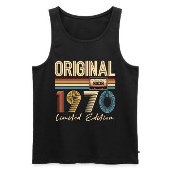 55th Birthday 55th Anniversary Original 1970 - Men's Premium Organic Tank Top - black - Front - AI Model Male 178 light (178cm)