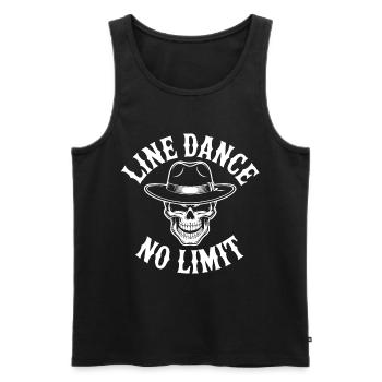 Line Dance Skull No Limit - Männer Premium Bio Tank Top - Schwarz - Vorne - Michal (187cm)