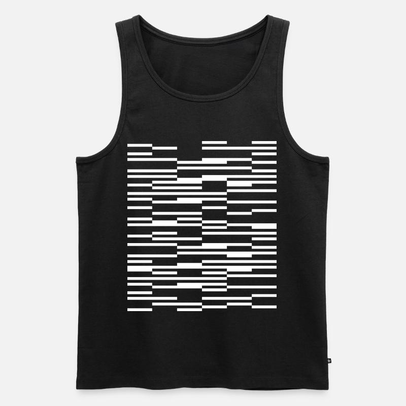 Abstraktes geometrisches Liniendesign - Männer Premium Bio Tank Top - Schwarz