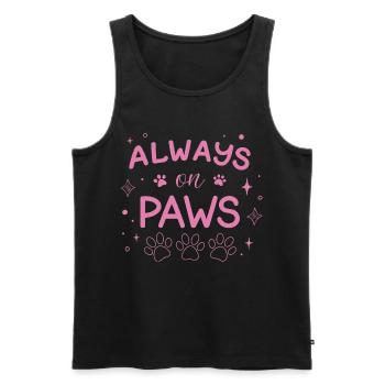 Always on Paws Rose - Débardeur bio Premium Homme - noir - Devant - AI Model Male 178 light (178cm)