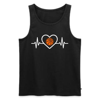 Basketball Heart Sport - Men's Premium Organic Tank Top - black - Front - Michal (187cm)