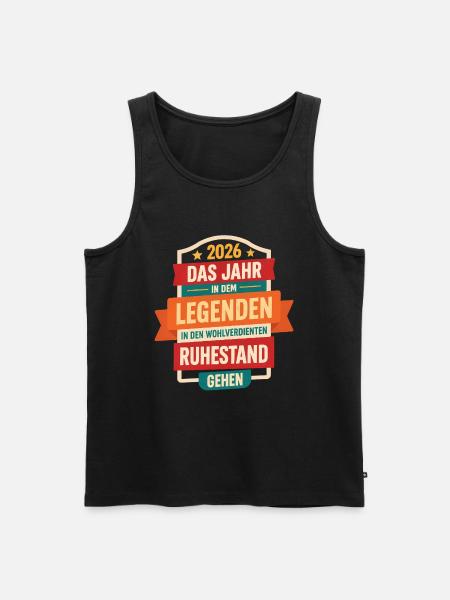 2026 Legend Pensionering Pensionist Pensionist Gave - Herre Premium økologisk tanktop - sort
