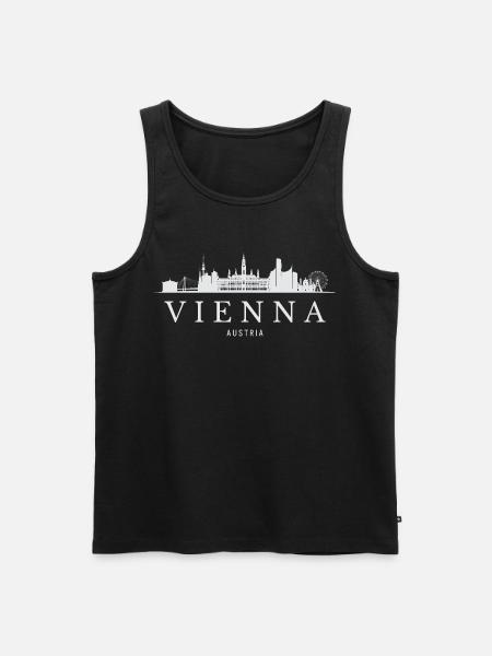 Vienna Skyline, Vienna Austria - Men's Premium Organic Tank Top - black