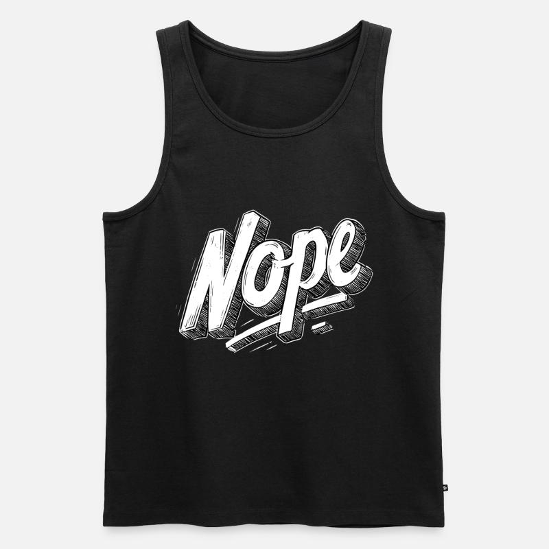 Nope - Men's Premium Organic Tank Top - black