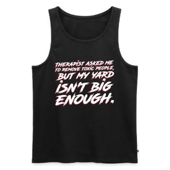 A bigger garden is needed - Men's Premium Organic Tank Top - black - Front - AI Model Male 178 light (178cm)