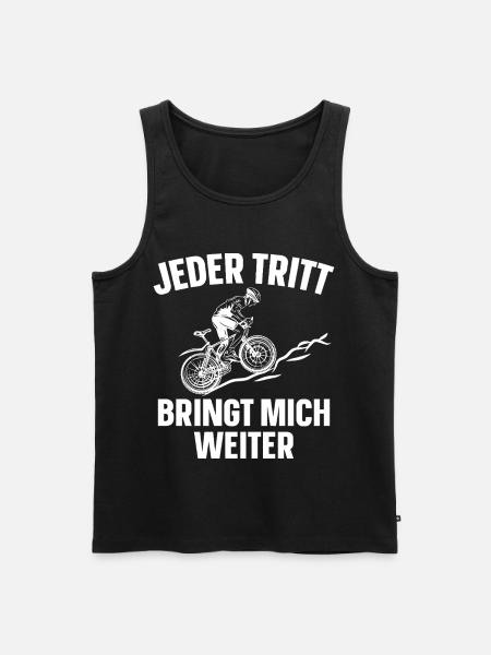 Jeder Tritt Bringt Mich Weiter - Männer Premium Bio Tank Top - Schwarz