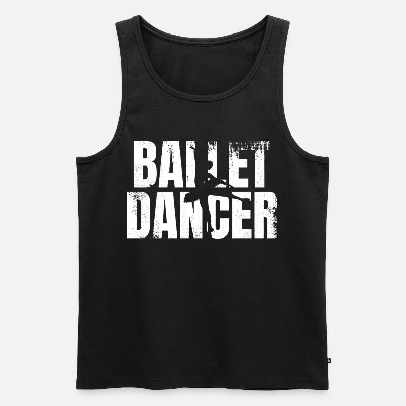 Drôle de danseuse de ballet - Débardeur bio Premium Homme - noir