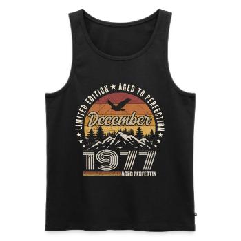 Dezember 1977 Originalausgabe Dezember-Geschenk - Männer Premium Bio Tank Top - Schwarz - Vorne - AI Model Male 178 light (178cm)