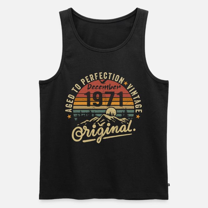 Legenden wurden im Dezember 1971 - Männer Premium Bio Tank Top - Schwarz