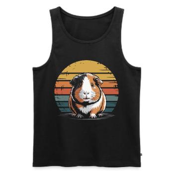 Guinea pig, sweet - Men's Premium Organic Tank Top - black - Front - Michal (187cm)