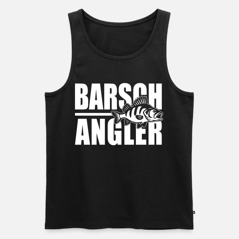 Barschangler Barschjäger Barsch angeln Barsche - Männer Premium Bio Tank Top - Schwarz