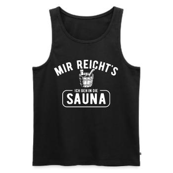 I've had enough, I'm going to the sauna - saying - Men's Premium Organic Tank Top - black - Front - AI Model Male 178 light (178cm)