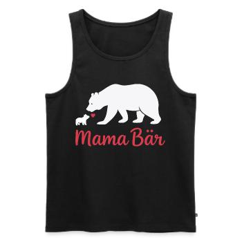 Future Maman MAMA BEAR Rétro Drôle - Débardeur bio Premium Homme - noir - Devant - AI Model Male 178 light (178cm)