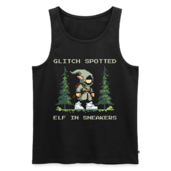 Bug discovered: Elf with sneakers | LARP Glitch - Men's Premium Organic Tank Top - black - Front - Michal (187cm)