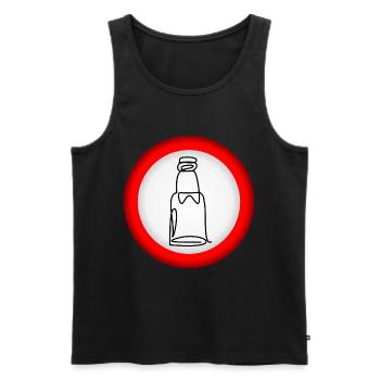 VERBOT BIERFLASCHE - Männer Premium Bio Tank Top - Schwarz - Vorne - AI Model Male 178 light (178cm)