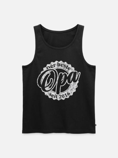 Der Beste Opa seit 2016 - Männer Premium Bio Tank Top - Schwarz