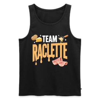 Team Raclette Funny Mountain Winter Gift - Men's Premium Organic Tank Top - black - Front - AI Model Male 178 light (178cm)