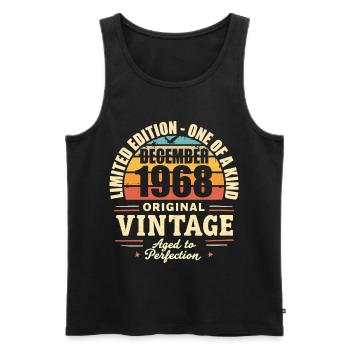 Birthday Party December 1968 - December 1968 - Men's Premium Organic Tank Top - black - Front - Michal (187cm)