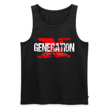 Generation X 1965 1980 Retro - Men's Premium Organic Tank Top - black - Front - AI Model Male 178 light (178cm)