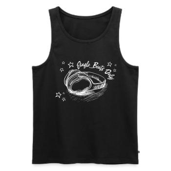 Jingle Beats Only - Music Christmas Advent - Men's Premium Organic Tank Top - black - Front - Michal (187cm)