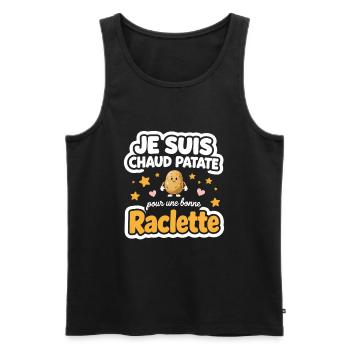 I'm Hot Potato Raclette Geschenk Spaß - Männer Premium Bio Tank Top - Schwarz - Vorne - AI Model Male 178 light (178cm)