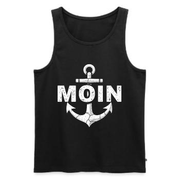Anchor Moin Home Allemagne du Nord - Débardeur bio Premium Homme - noir - Devant - Michal (187cm)