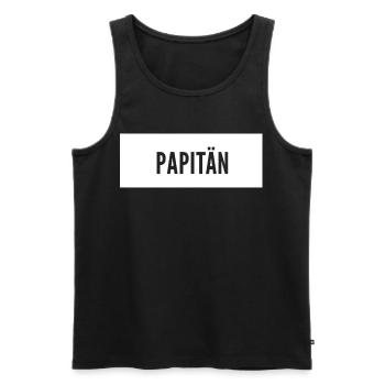 Papitän Father's Day Best Dad Anchor - Men's Premium Organic Tank Top - black - Front - Michal (187cm)