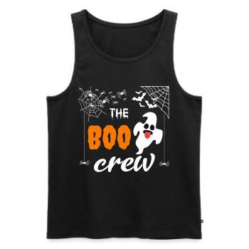 The Boo Crew Funny Halloween Ghost Costume Top - Men's Premium Organic Tank Top - black - Front - AI Model Male 178 light (178cm)