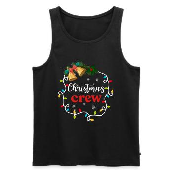 Weihnachts-Crew - Männer Premium Bio Tank Top - Schwarz - Vorne - AI Model Male 178 light (178cm)