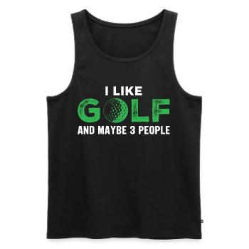 golfe - Débardeur bio Premium Homme - noir - Devant - Michal (187cm)