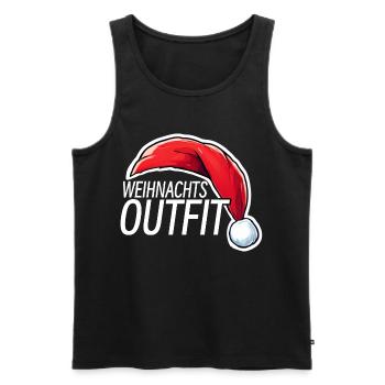 Lustiges Weihnachtsoutfit Frohe Weihnachen Funny  - Männer Premium Bio Tank Top - Schwarz - Vorne - AI Model Male 178 light (178cm)