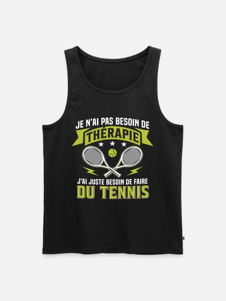 I just need to play tennis - Men's Premium Organic Tank Top - black