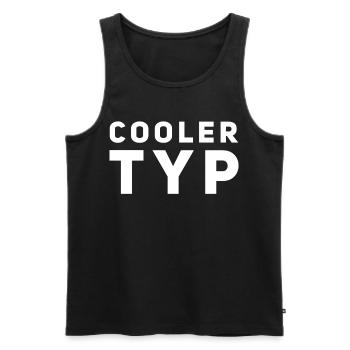 So sieht ein cooler Typ aus - Männer Premium Bio Tank Top - Schwarz - Vorne - Michal (187cm)