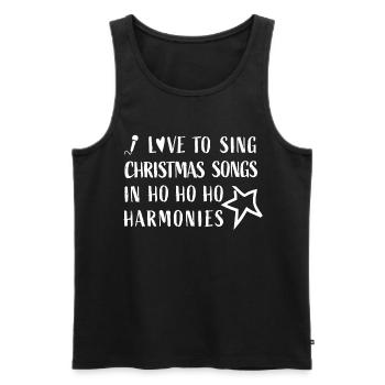 J’adore chanter des chansons de Noël dans des harmonies Hohoho - Débardeur bio Premium Homme - noir - Devant - Michal (187cm)