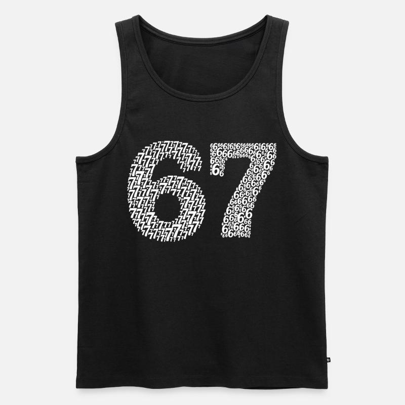 Sixty Seven meme - Männer Premium Bio Tank Top - Schwarz