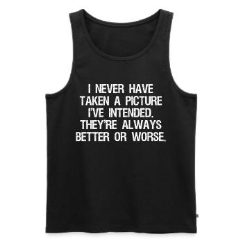 I never have taken a picture I've intended they're - Men's Premium Organic Tank Top - black - Front - AI Model Male 178 light (178cm)