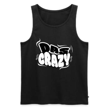 The Crazy - Funny Youth Word - Men's Premium Organic Tank Top - black - Front - AI Model Male 178 light (178cm)