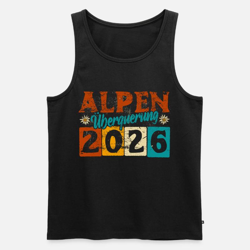Alpen Überquerung 2026 - Wandern - Männer Premium Bio Tank Top - Schwarz