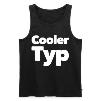COOLER TYP - Männer Premium Bio Tank Top - Schwarz - Vorne - AI Model Male 178 light (178cm)