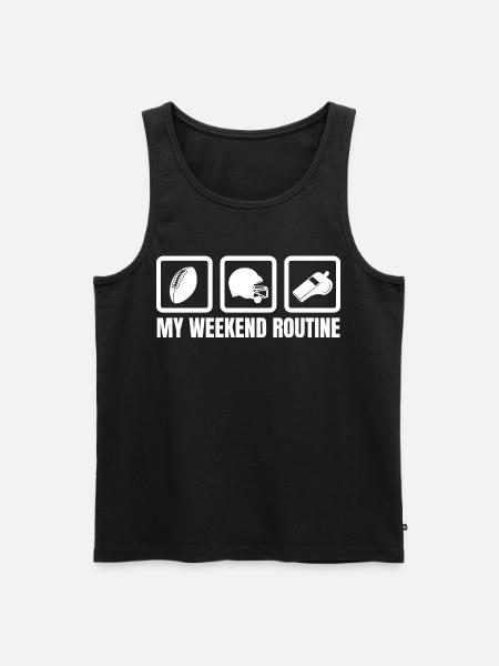 My Football Weekend Rhythm - Men's Premium Organic Tank Top - black