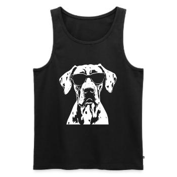 Great Dane Great Dane Sunglasses - Men's Premium Organic Tank Top - black - Front - AI Model Male 178 light (178cm)