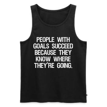 Menschen mit Zielen sind erfolgreich, weil sie wissen, wo - Männer Premium Bio Tank Top - Schwarz - Vorne - AI Model Male 178 light (178cm)